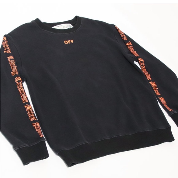 OFF WHITE x VLONE Every living creative dies alone Crewneck mens XS - Picture 3 of 15